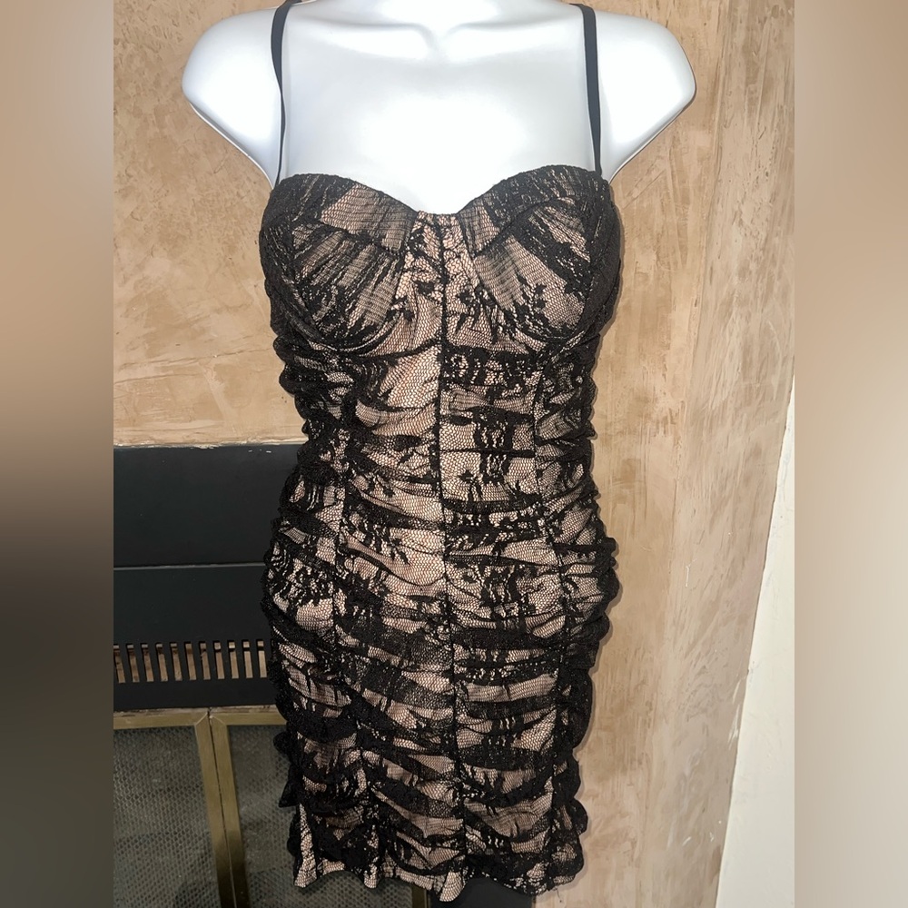 NWOT BLACK LACE MINI DRESS